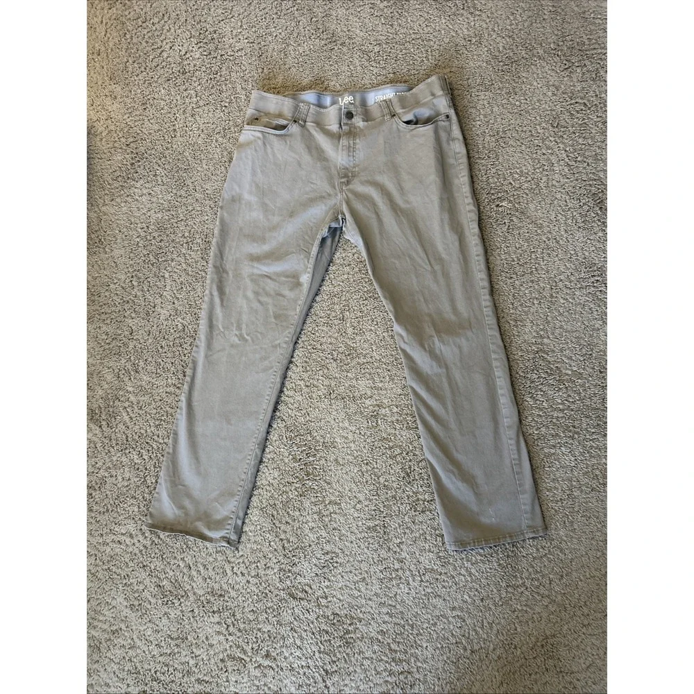 Lee Extreme Motion MVP Slim Fit Pants Stretch Straight Tapered Leg Khaki 40 X 32